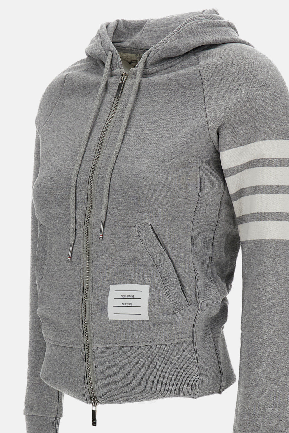 Thom Browne Women Classic Loopback 4-Bar Zip Hoodie THOM BROWNE