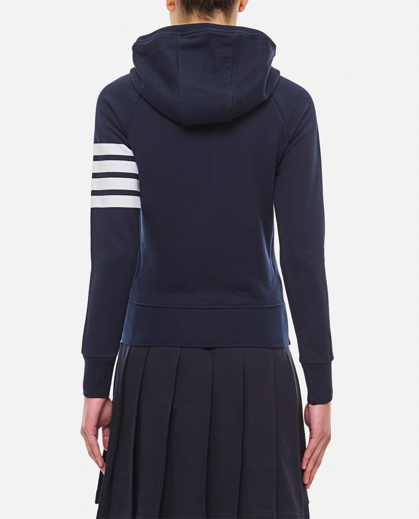 Thom Browne Women Classic Loopback 4-Bar Zip Hoodie THOM BROWNE