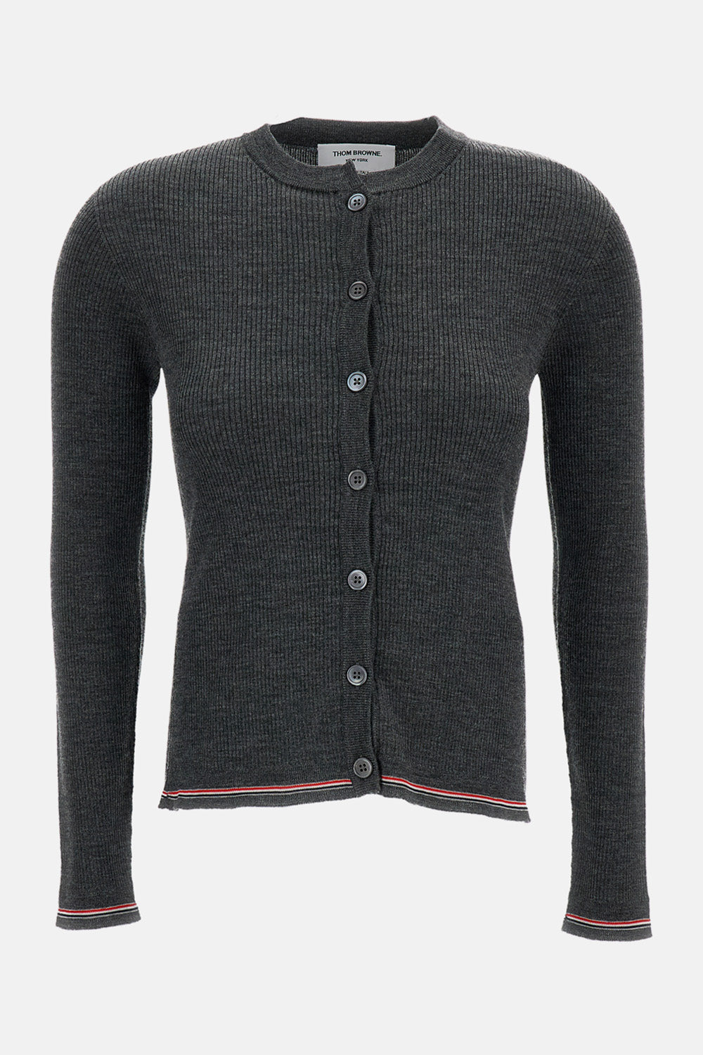 Thom Browne Women Rib-Stitch Merino Wool Cardigan THOM BROWNE