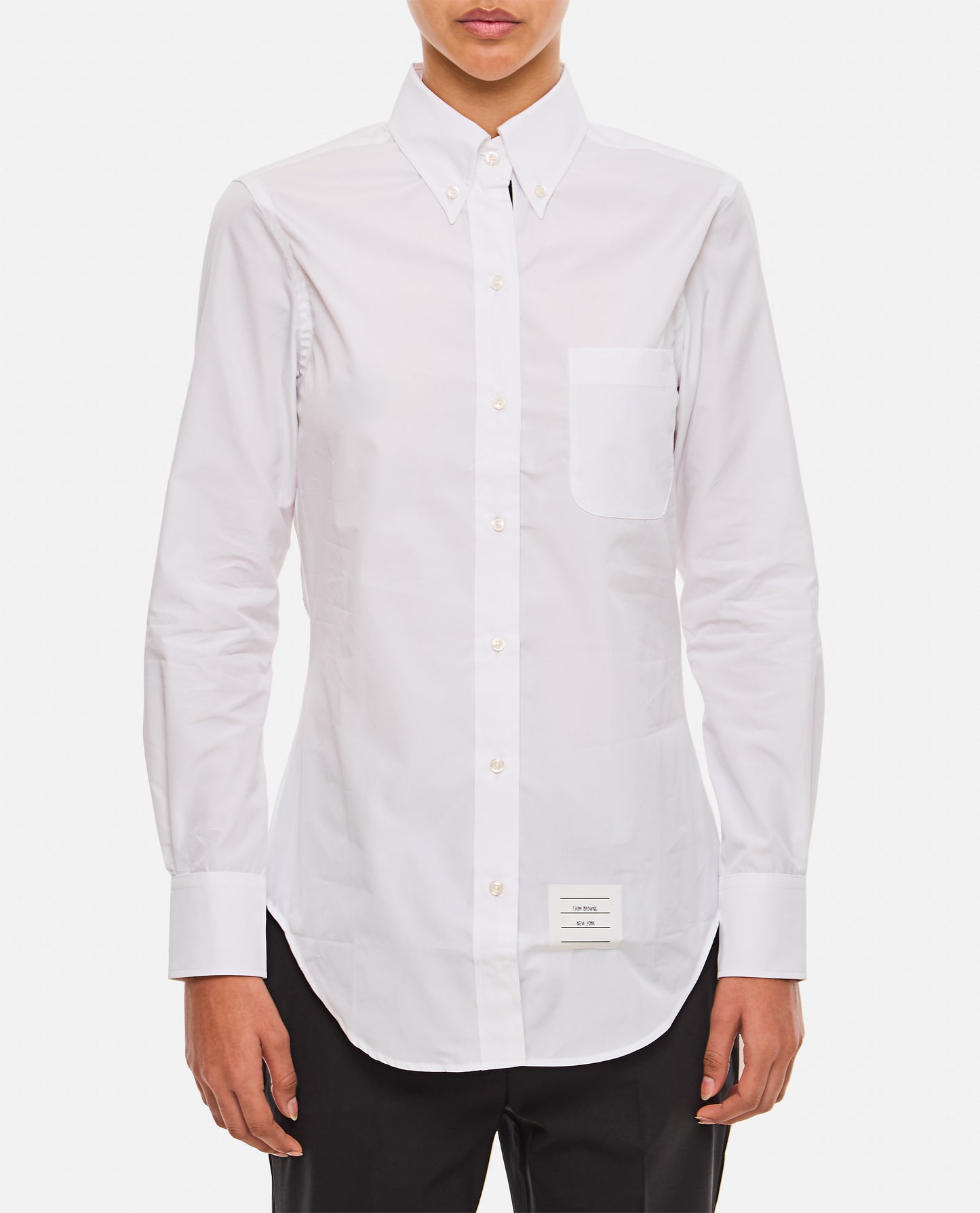 Thom Browne Women Classic Point Collar Poplin Shirt THOM BROWNE
