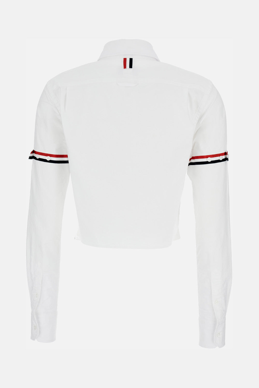 Thom Browne Women Classic Cropped Round Collar Shirt THOM BROWNE