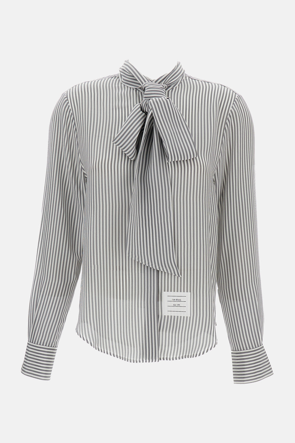 Thom Browne Women Striped Silk Detachable Collar Shirt THOM BROWNE