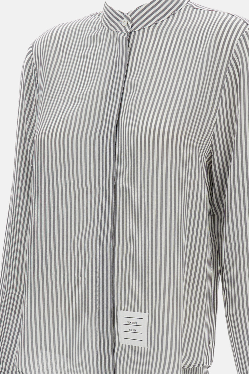 Thom Browne Women Striped Silk Detachable Collar Shirt THOM BROWNE