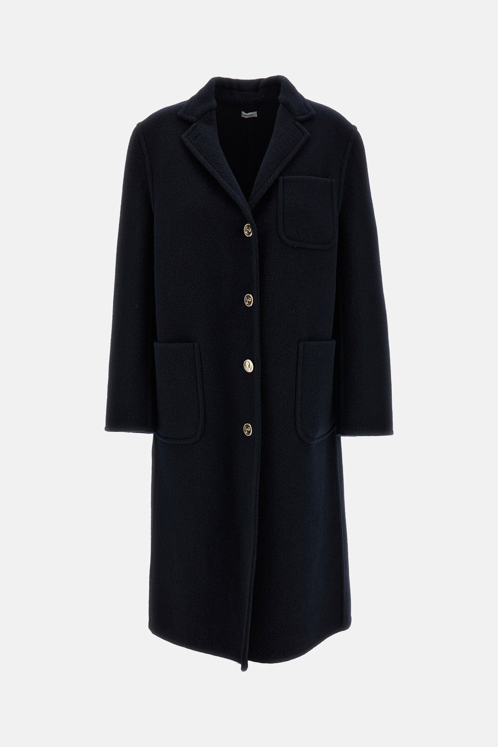Thom Browne Women Low Break Patch Pocket Bell Sleeve Overcoat (Unconstructed) In Boiled Wool THOM BROWNE