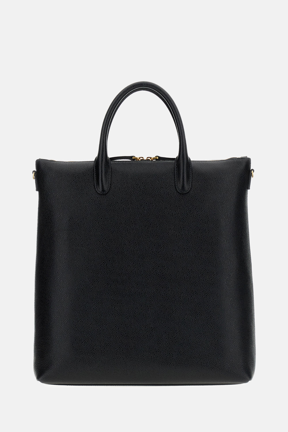 Thom Browne Men Zip Vertical Tote In Pebble Grain Leather THOM BROWNE