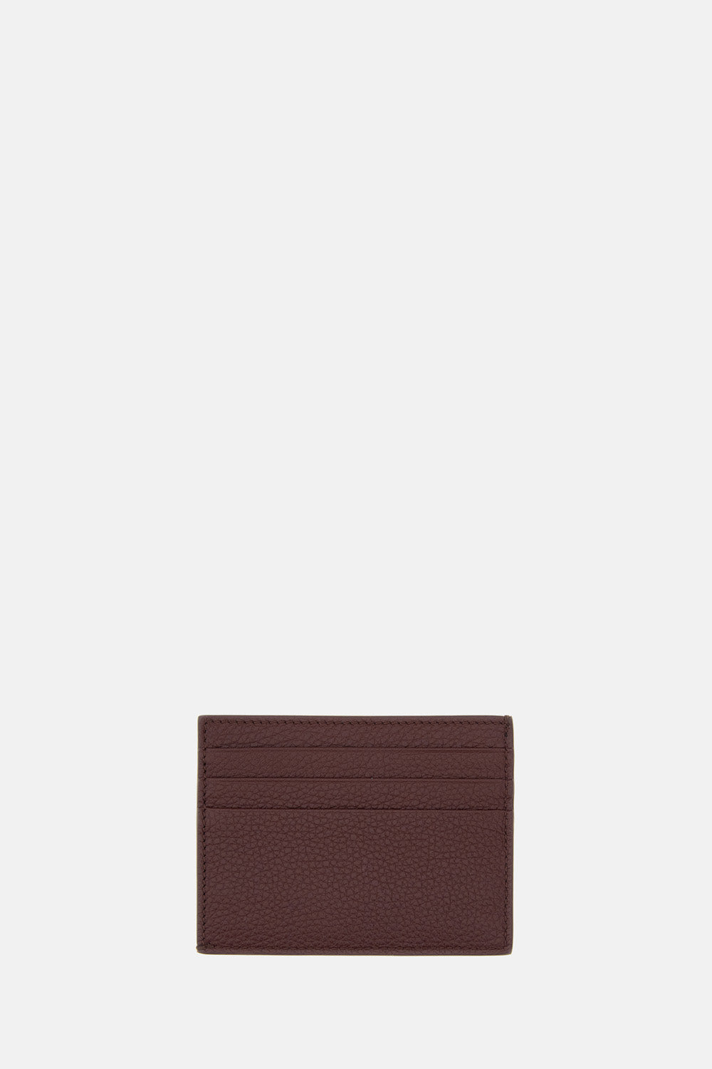 Thom Browne Men Single Card Holder Soft Pebble Grain Leather THOM BROWNE