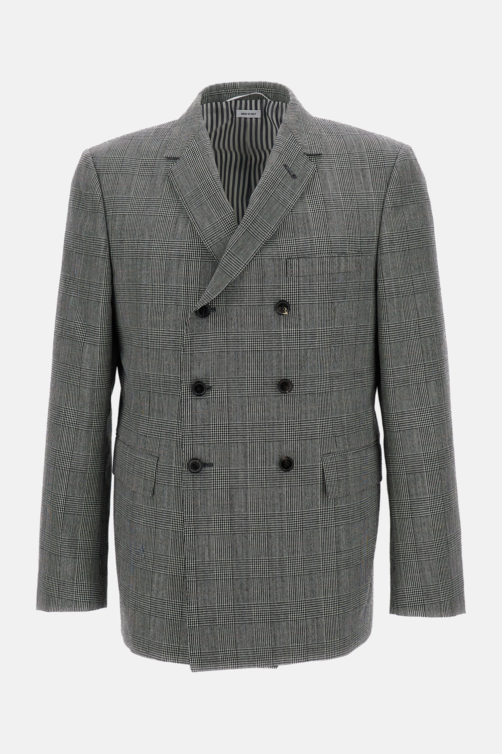 Thom Browne Men Double Breasted S/C In Pow High Twist Wool Suiting THOM BROWNE