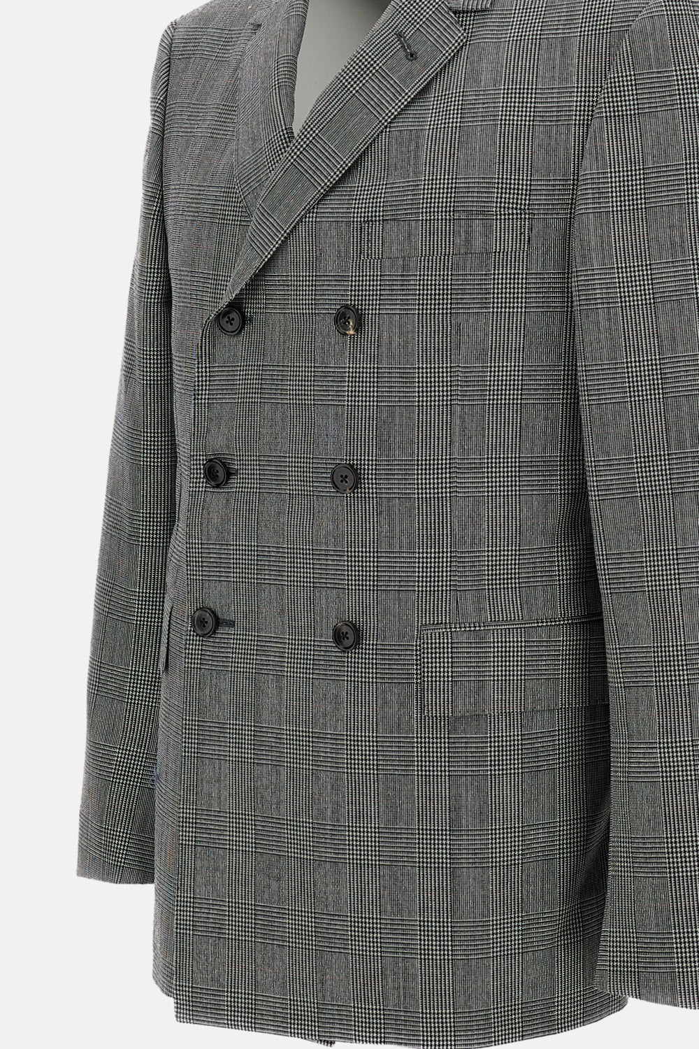 Thom Browne Men Double Breasted S/C In Pow High Twist Wool Suiting THOM BROWNE