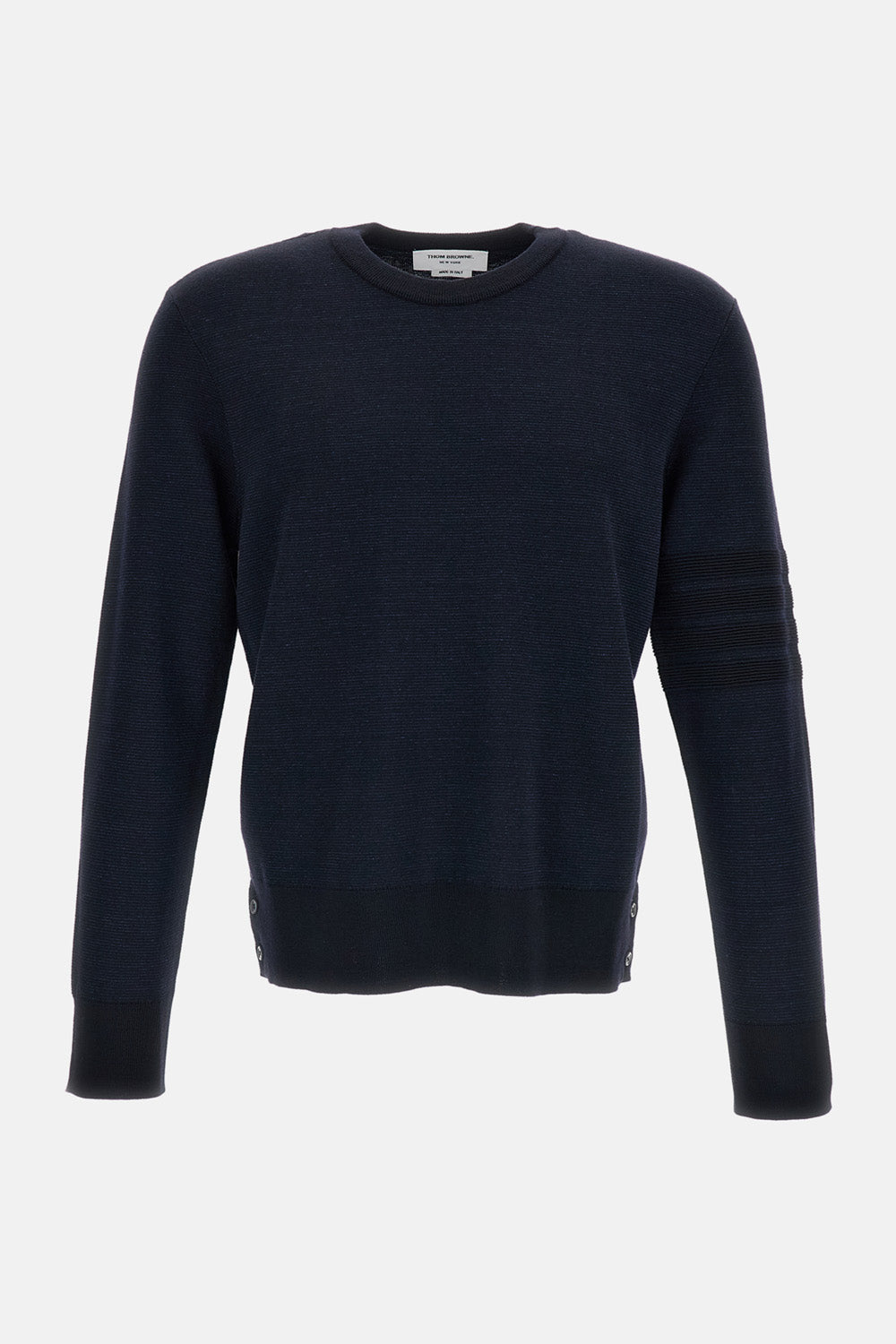 Thom Browne Men Ottoman Milano Stitch 4-Bar Bomber Pullover THOM BROWNE