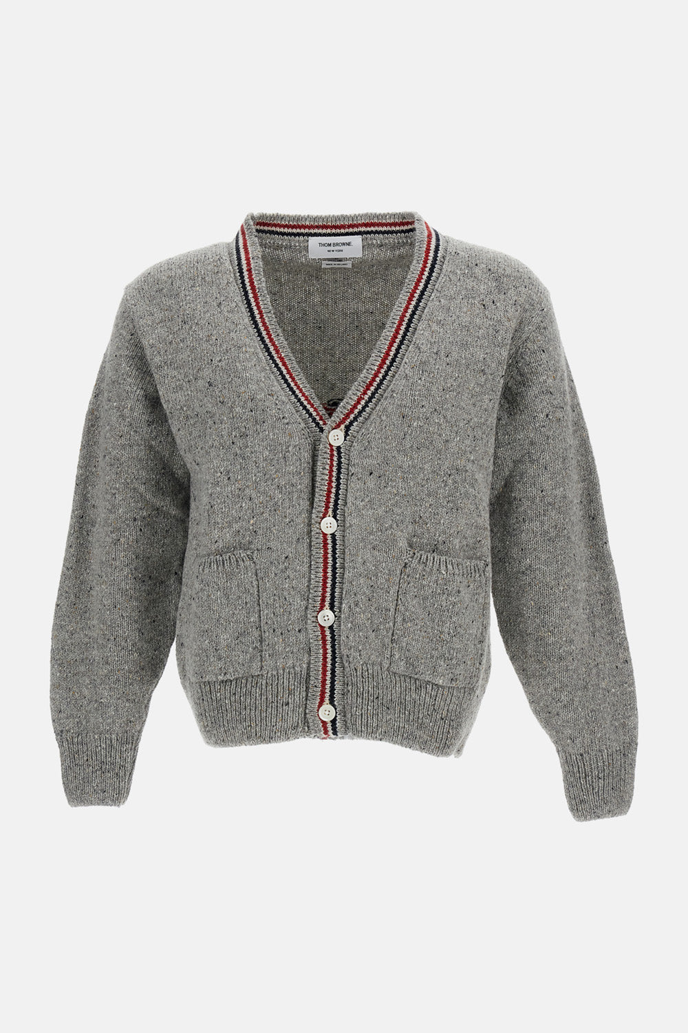 Thom Browne Men Cardigan Donegal Intarsia Hector Patchwork THOM BROWNE