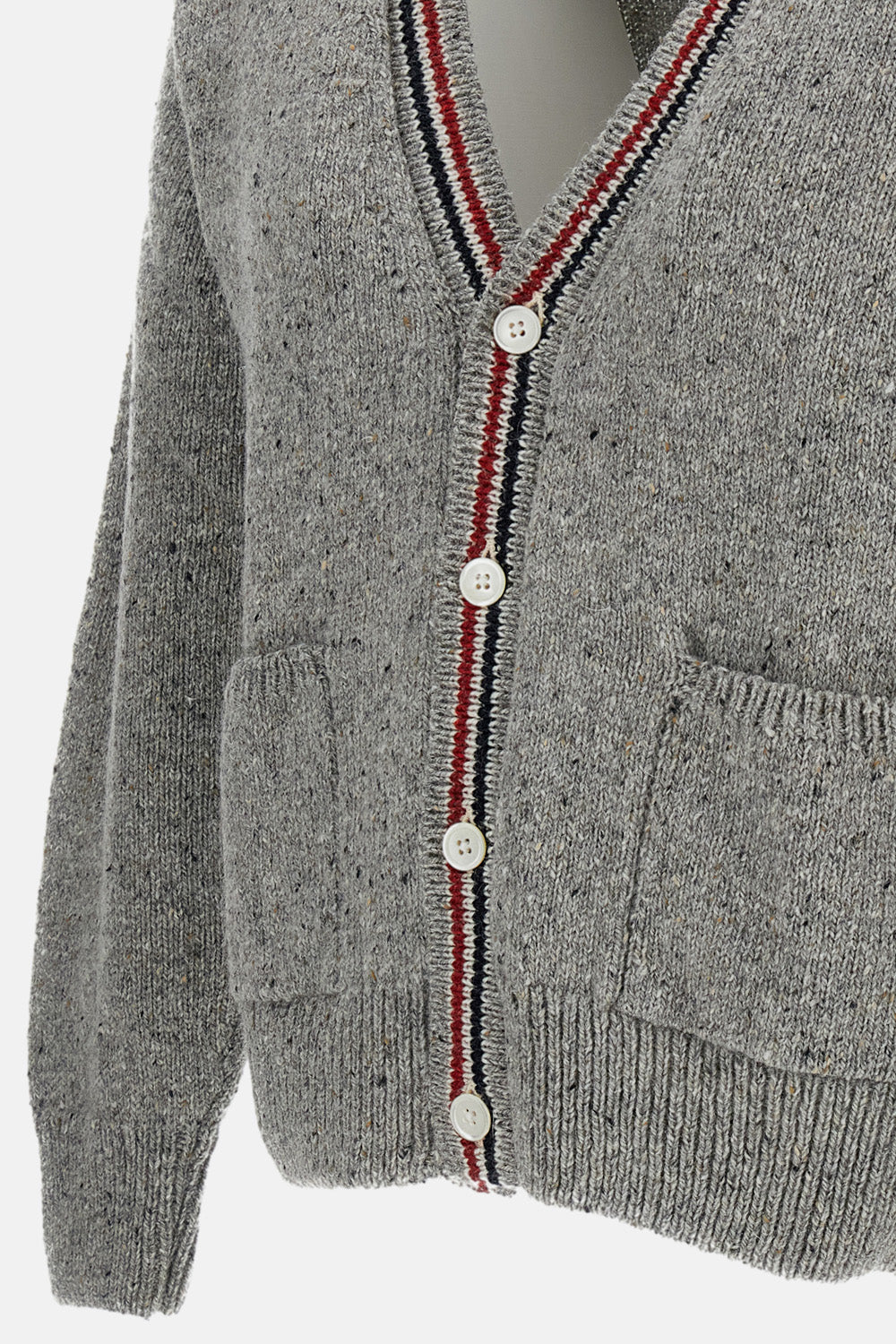 Thom Browne Men Cardigan Donegal Intarsia Hector Patchwork THOM BROWNE