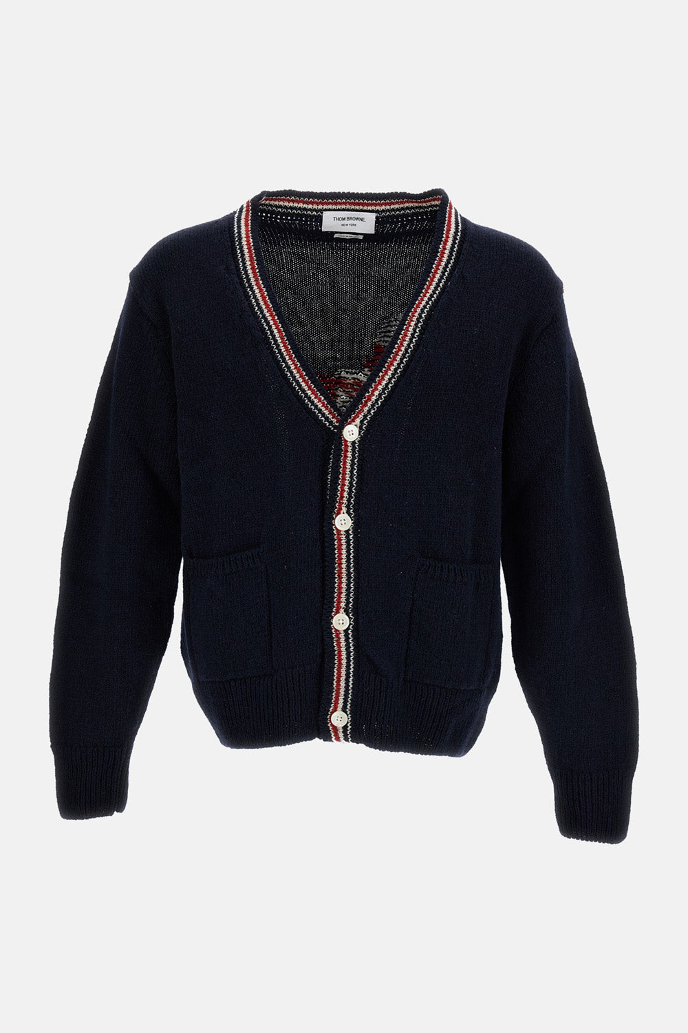Thom Browne Men Cardigan Donegal Intarsia Hector Patchwork THOM BROWNE
