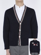 Thom Browne Men Cardigan Donegal Intarsia Hector Patchwork THOM BROWNE