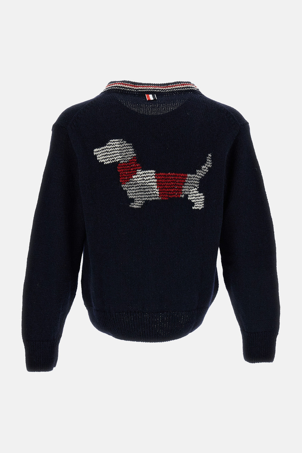 Thom Browne Men Cardigan Donegal Intarsia Hector Patchwork THOM BROWNE
