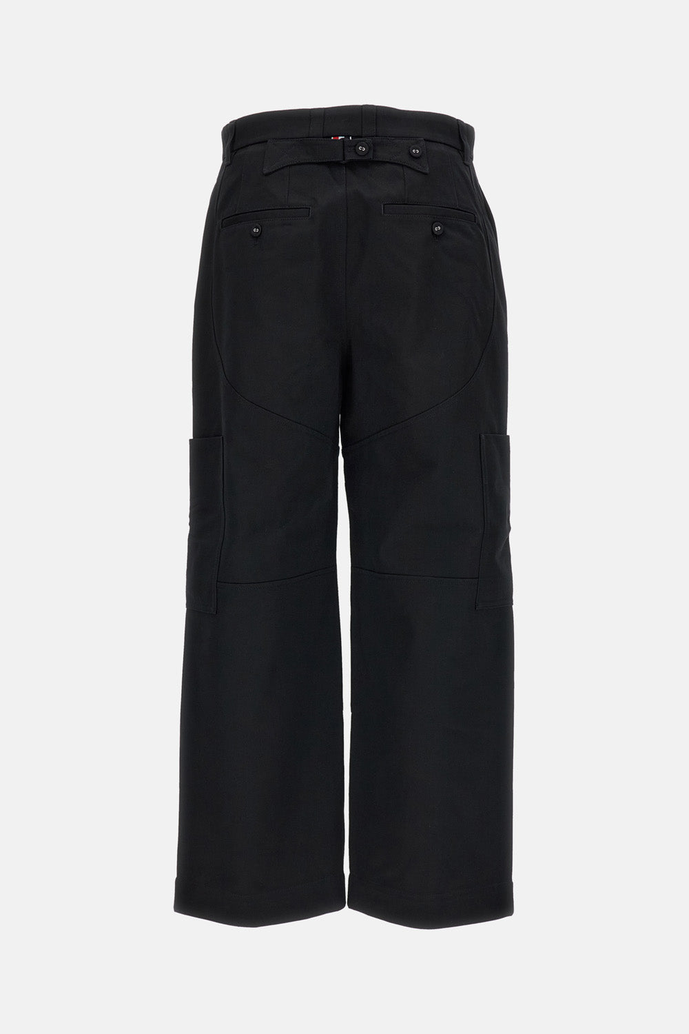 Thom Browne Men Wide Leg Chap Painter Pants In Cotton Twill THOM BROWNE