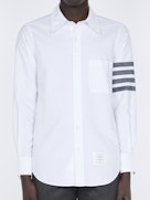Thom Browne Men Straight Fit B/D L/S Shirt In Engineered 4 Bar Oxford THOM BROWNE