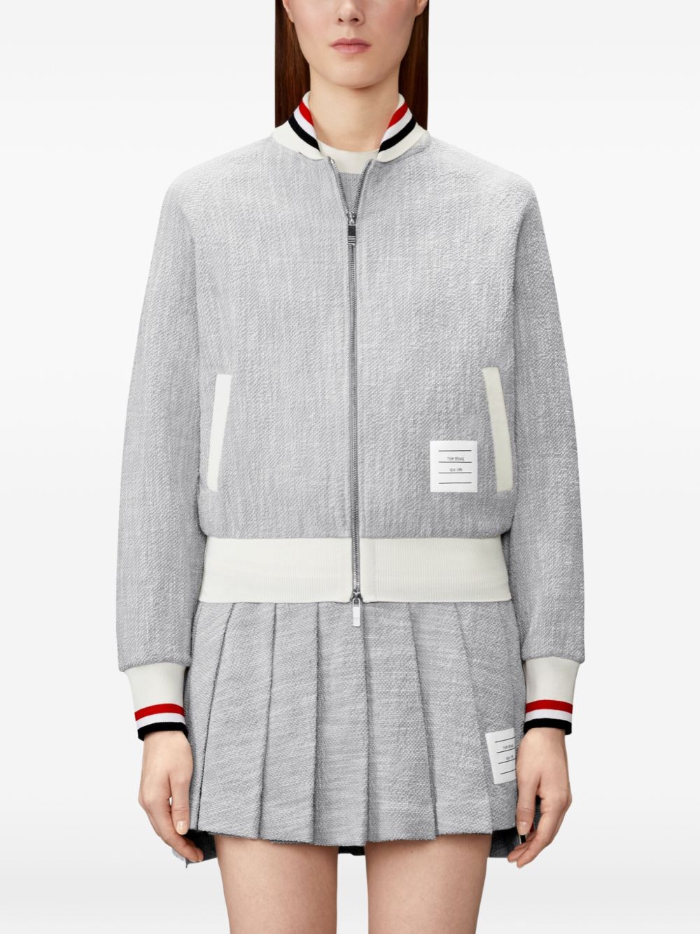 Thom Browne Women Rwb Cotton Bomber Jacket THOM BROWNE