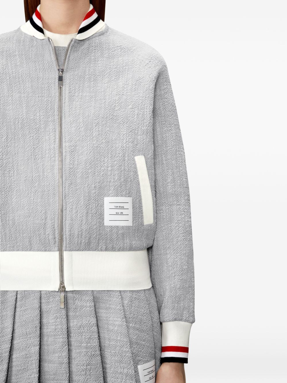 Thom Browne Women Rwb Cotton Bomber Jacket THOM BROWNE