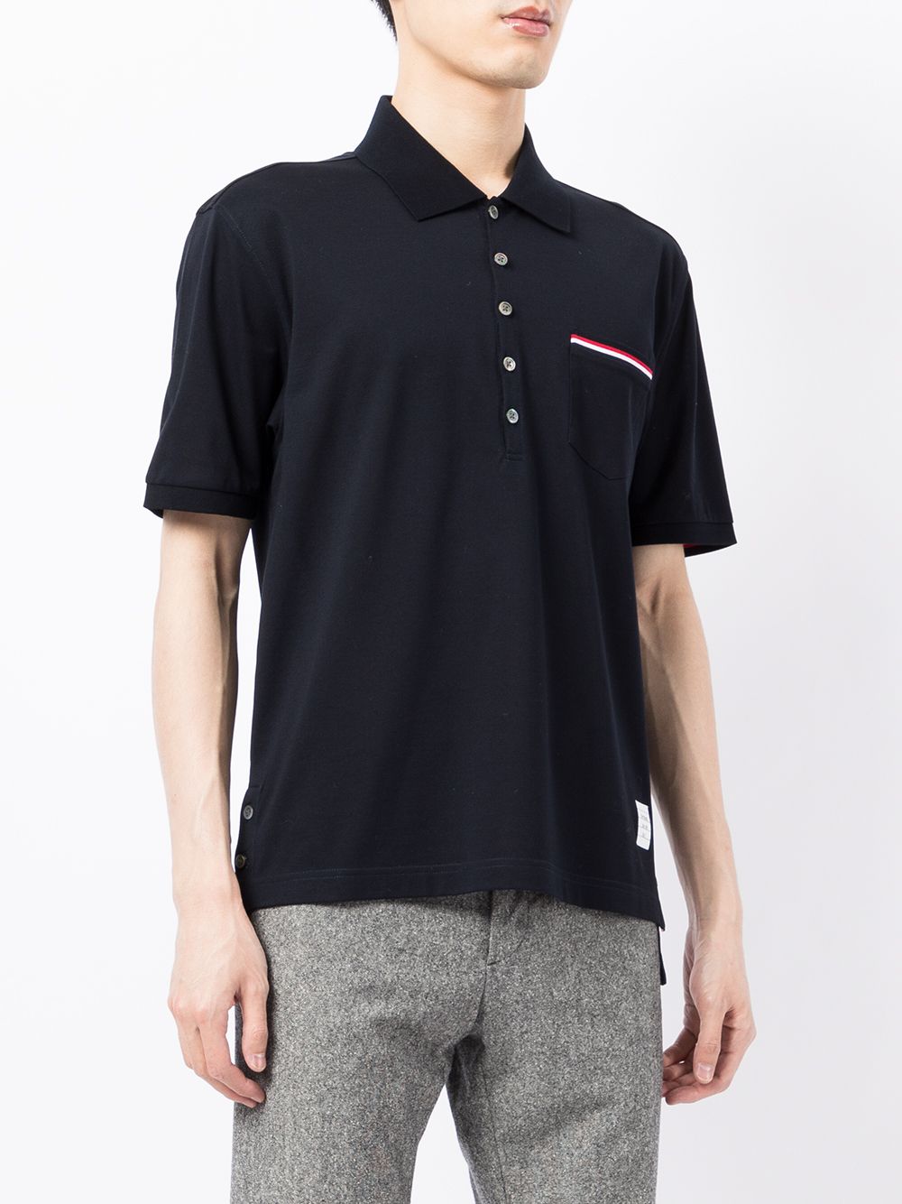 Thom Browne Men Cotton Polo Shirt THOM BROWNE