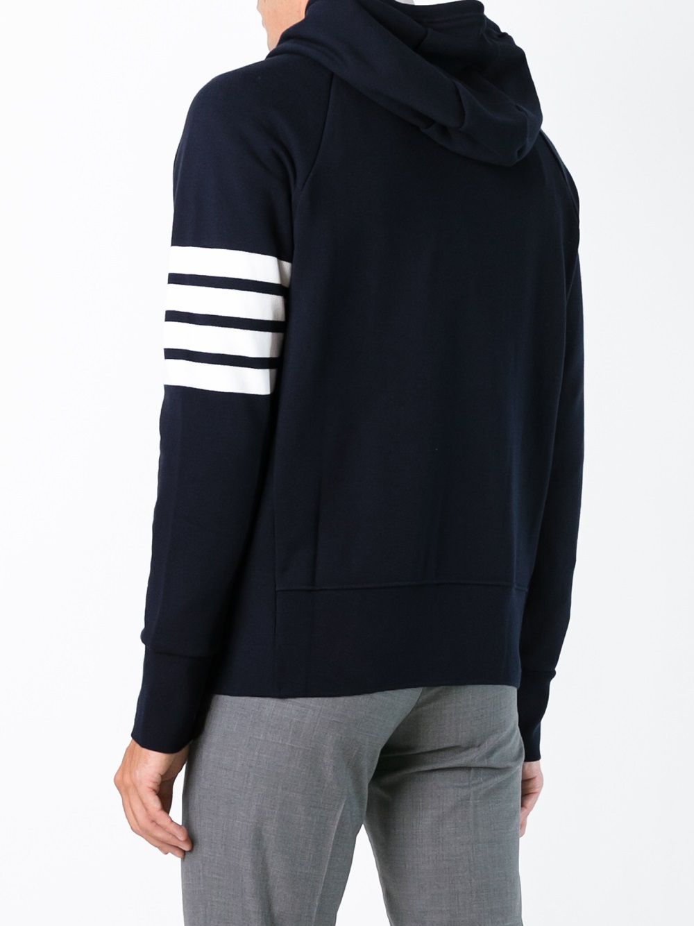 Thom Browne Men Cotton Zipped Hoodie THOM BROWNE