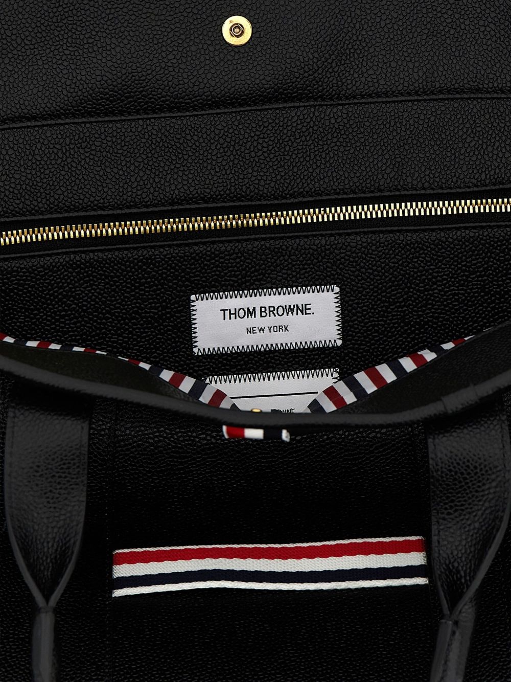 Thom Browne Men Leather Medium Tote Bag THOM BROWNE