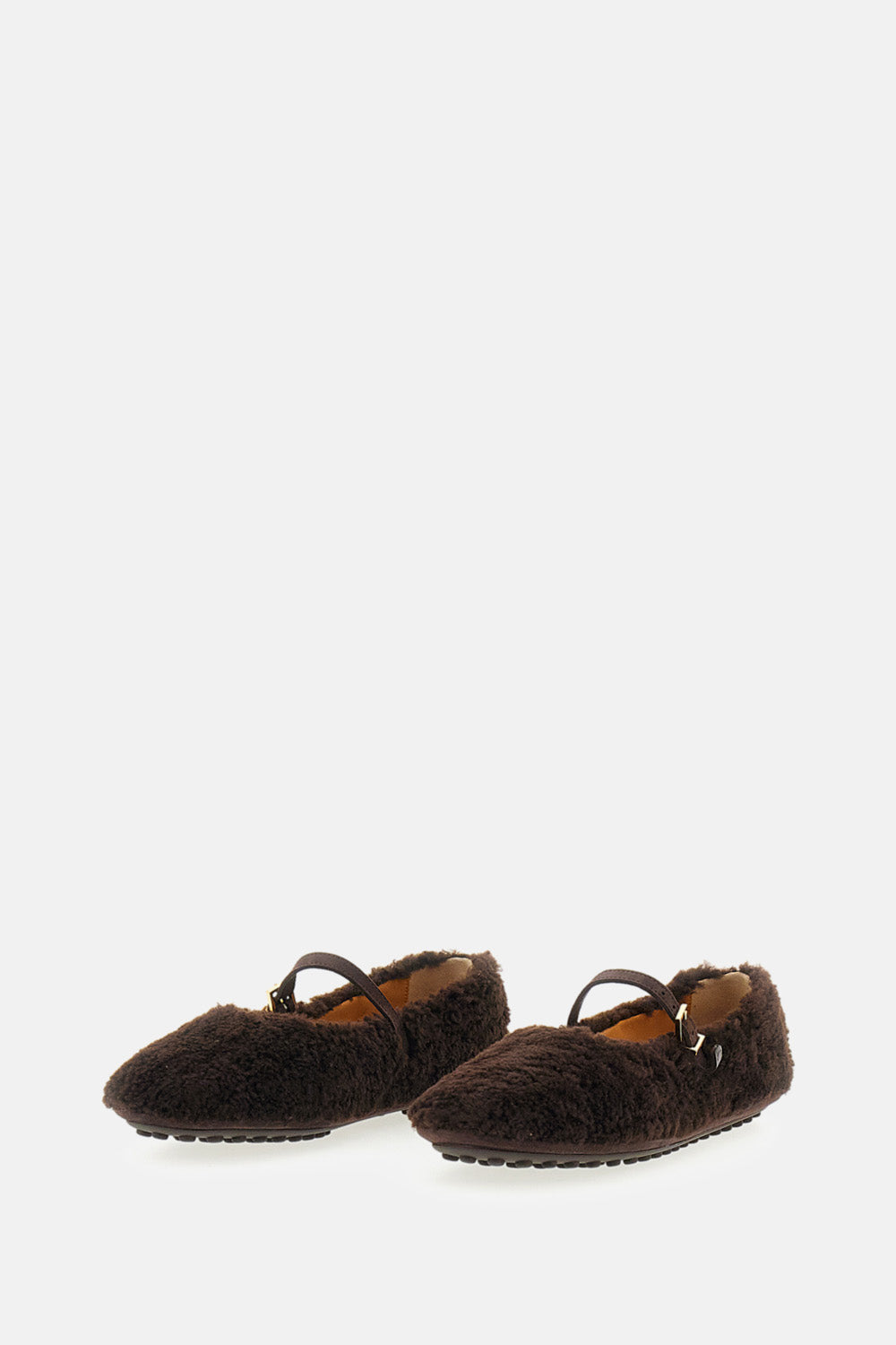 Tod's Women Shearling And Suede Leather Ballerina Flats TOD'S