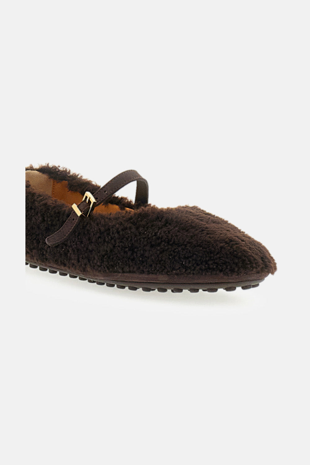 Tod's Women Shearling And Suede Leather Ballerina Flats TOD'S
