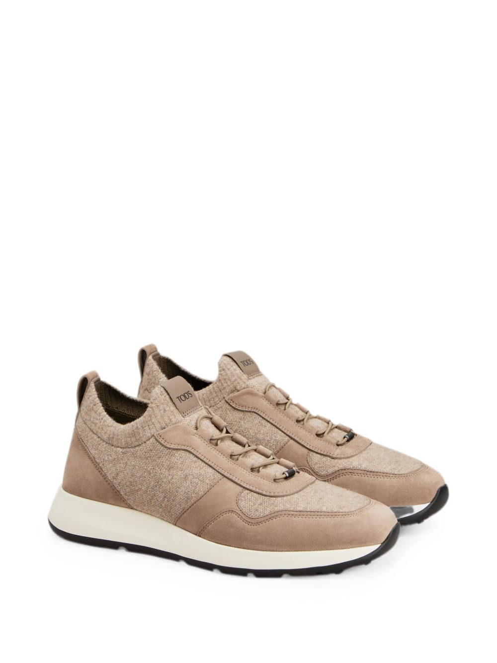 Tod's Men Leather And Knit Sneakers TOD'S
