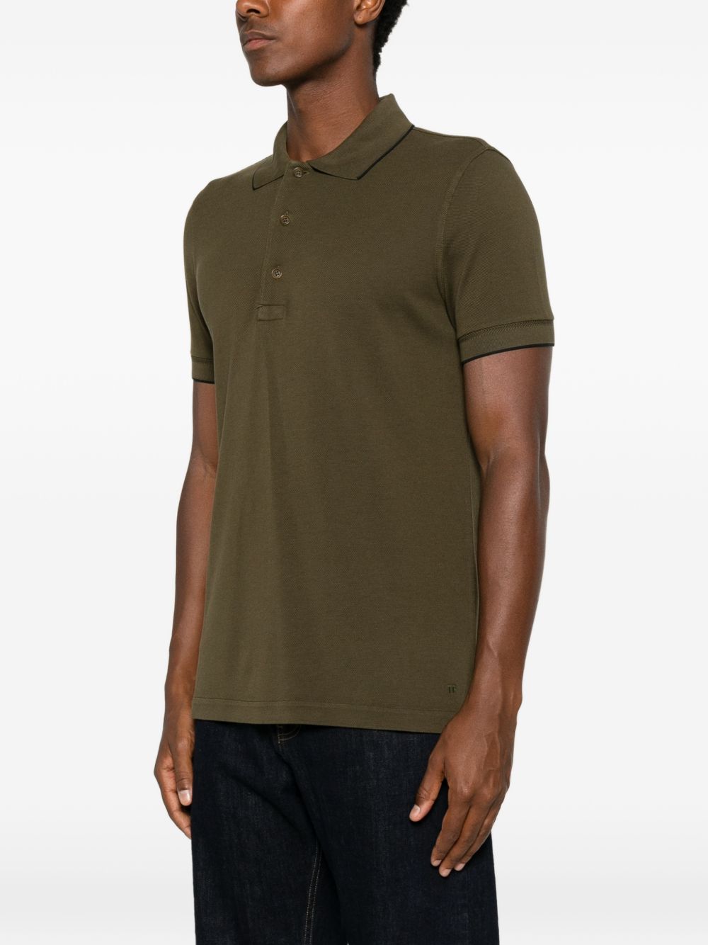 Tom Ford Men Piquet Cotton Polo Shirt TOM FORD