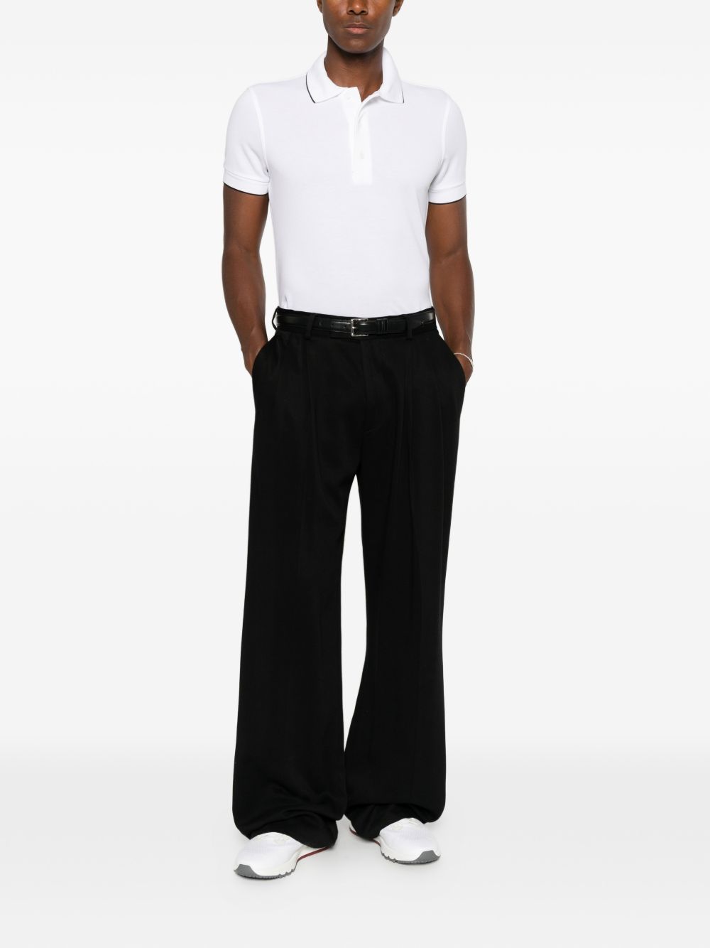 Tom Ford Men Piquet Cotton Polo Shirt TOM FORD