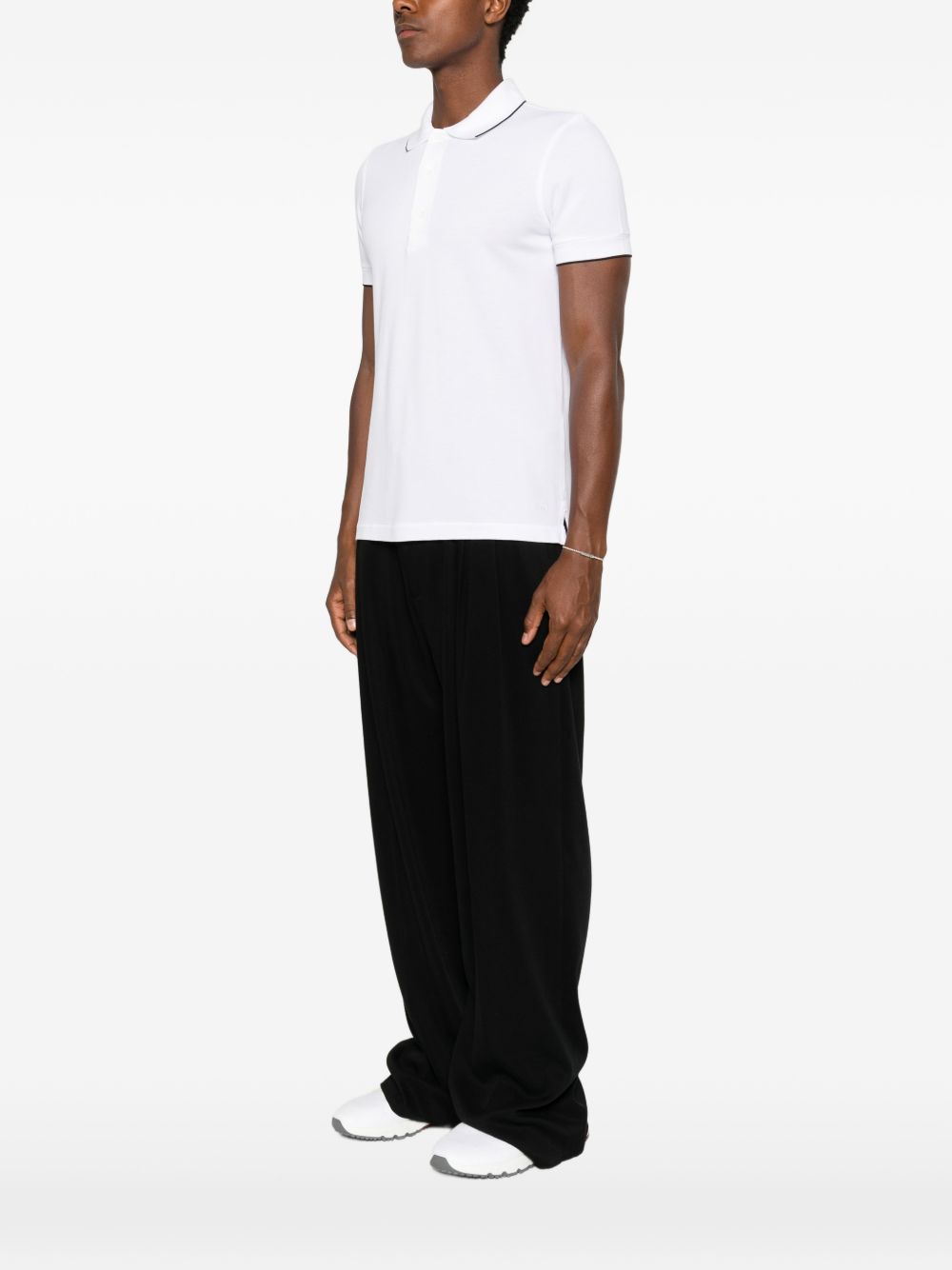 Tom Ford Men Piquet Cotton Polo Shirt TOM FORD