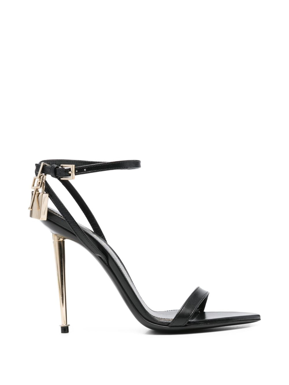 Tom Ford Women Padlock Leather Heel Sandals TOM FORD