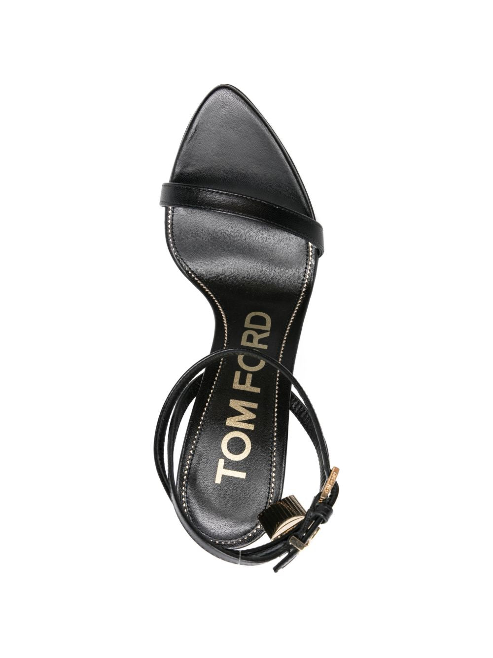Tom Ford Women Padlock Leather Heel Sandals TOM FORD