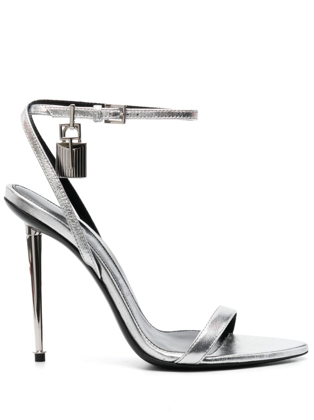 Tom Ford Women Padlock Leather Heel Sandals TOM FORD
