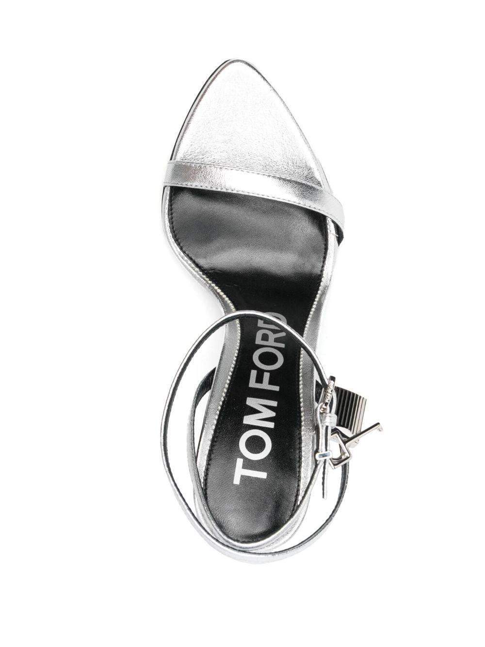 Tom Ford Women Padlock Leather Heel Sandals TOM FORD