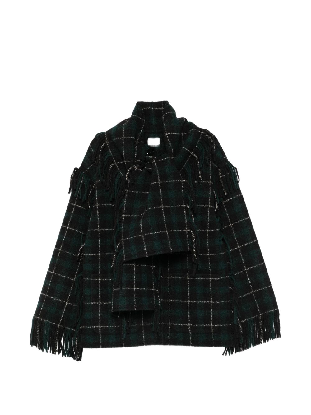Toteme Women Wool Fringed Scarf Jacket TOTEME