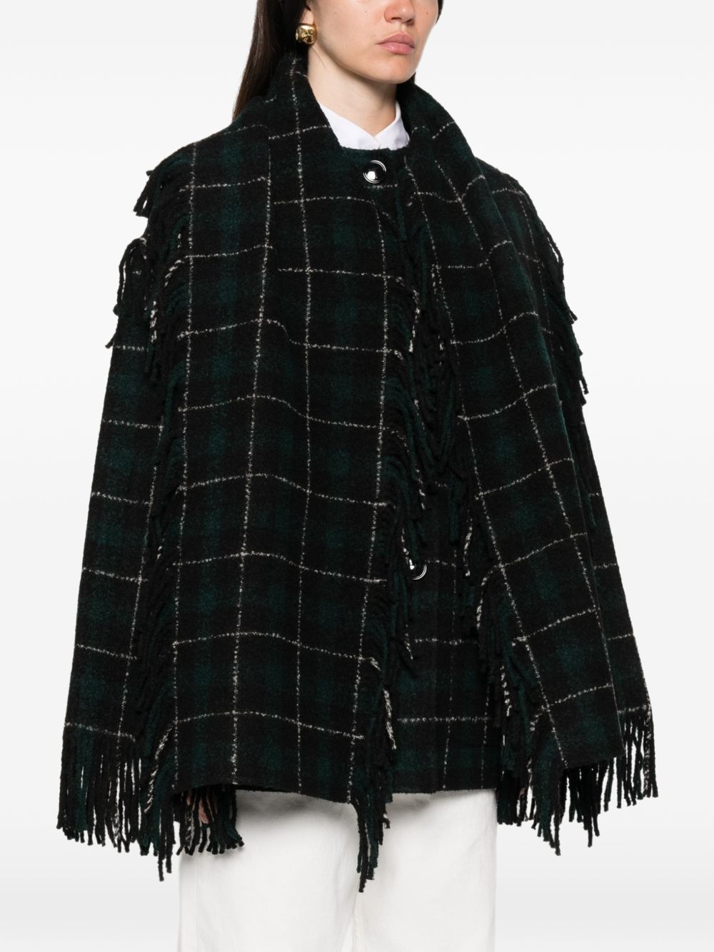 Toteme Women Wool Fringed Scarf Jacket TOTEME
