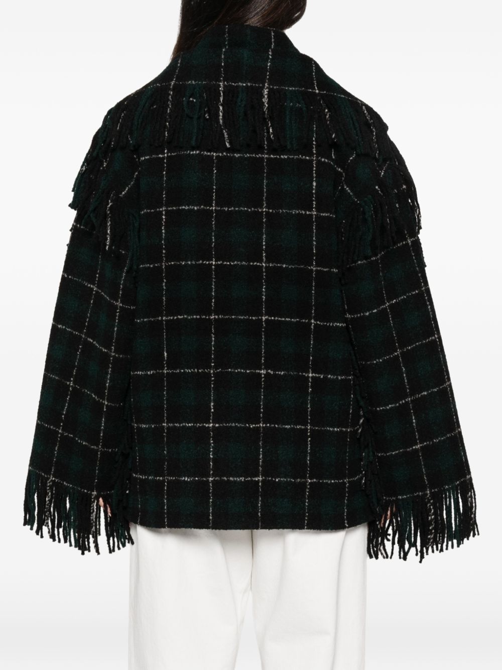 Toteme Women Wool Fringed Scarf Jacket TOTEME