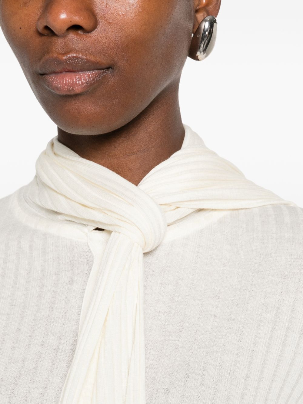 Toteme Women Ribbed Bow Blouse TOTEME