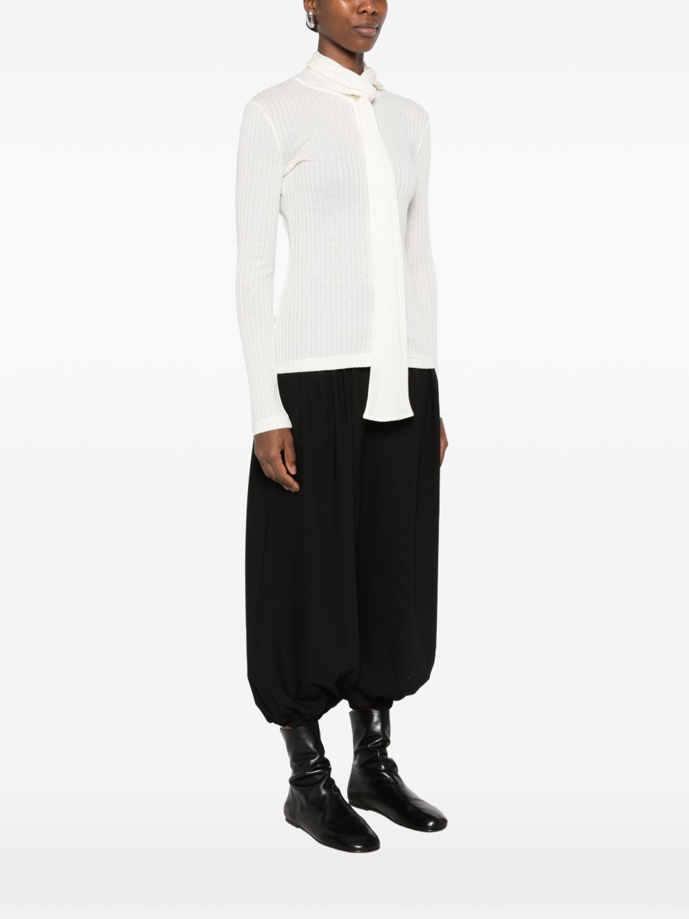 Toteme Women Ribbed Bow Blouse TOTEME