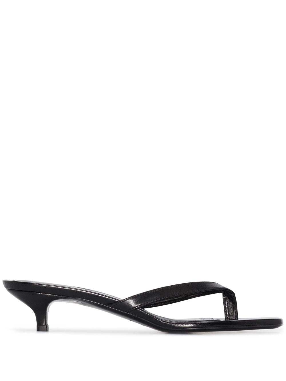 Toteme Women Leather Heel Thong Sandals TOTEME