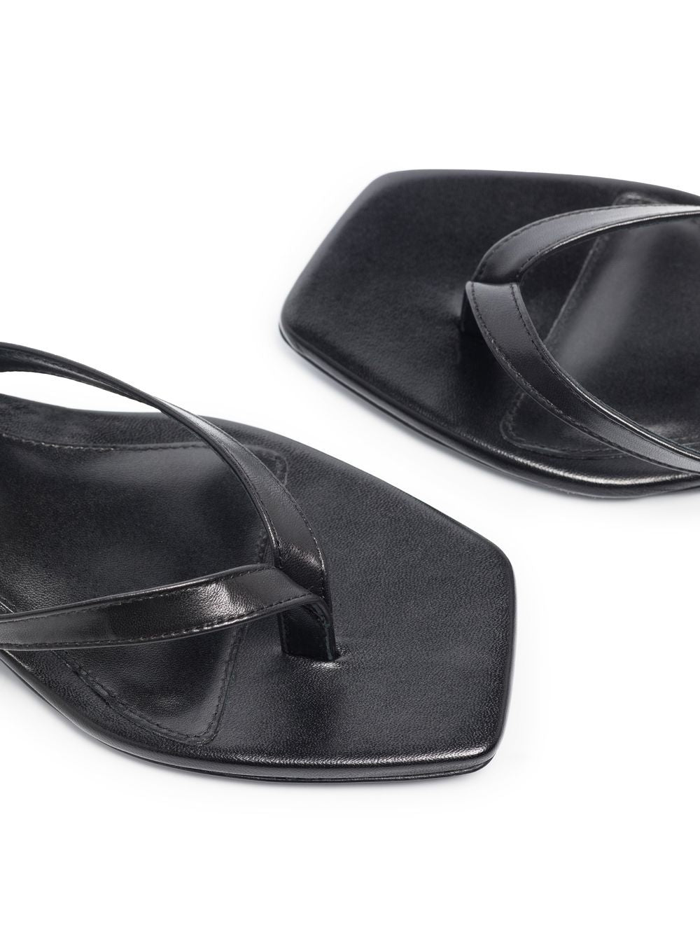 Toteme Women Leather Heel Thong Sandals TOTEME