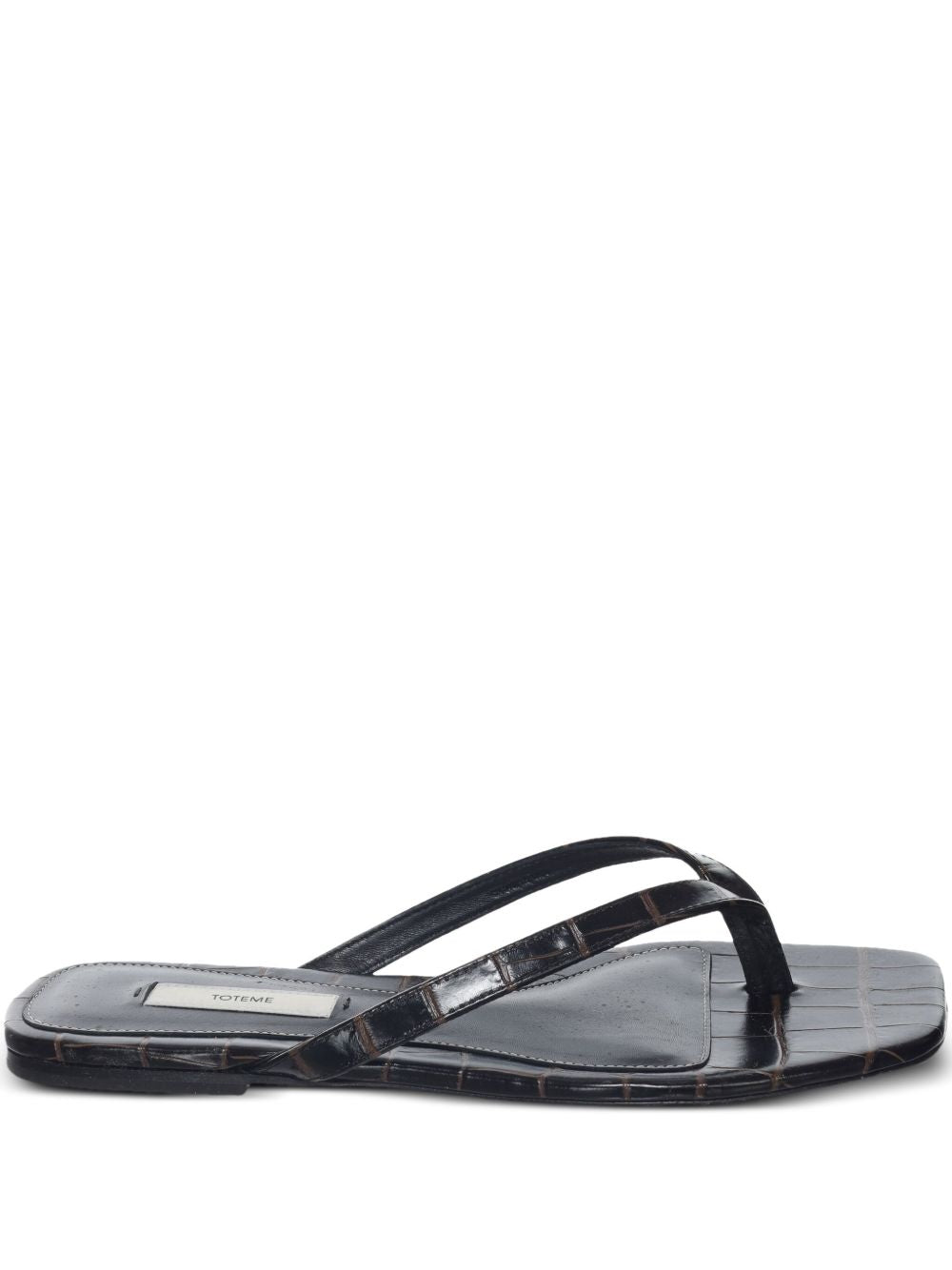 Toteme Women Leather Flat Thong Sandals TOTEME