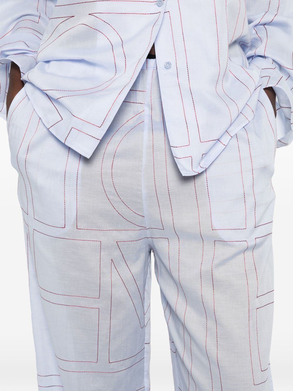 Toteme Women Cotton Blend Pajama Trousers TOTEME