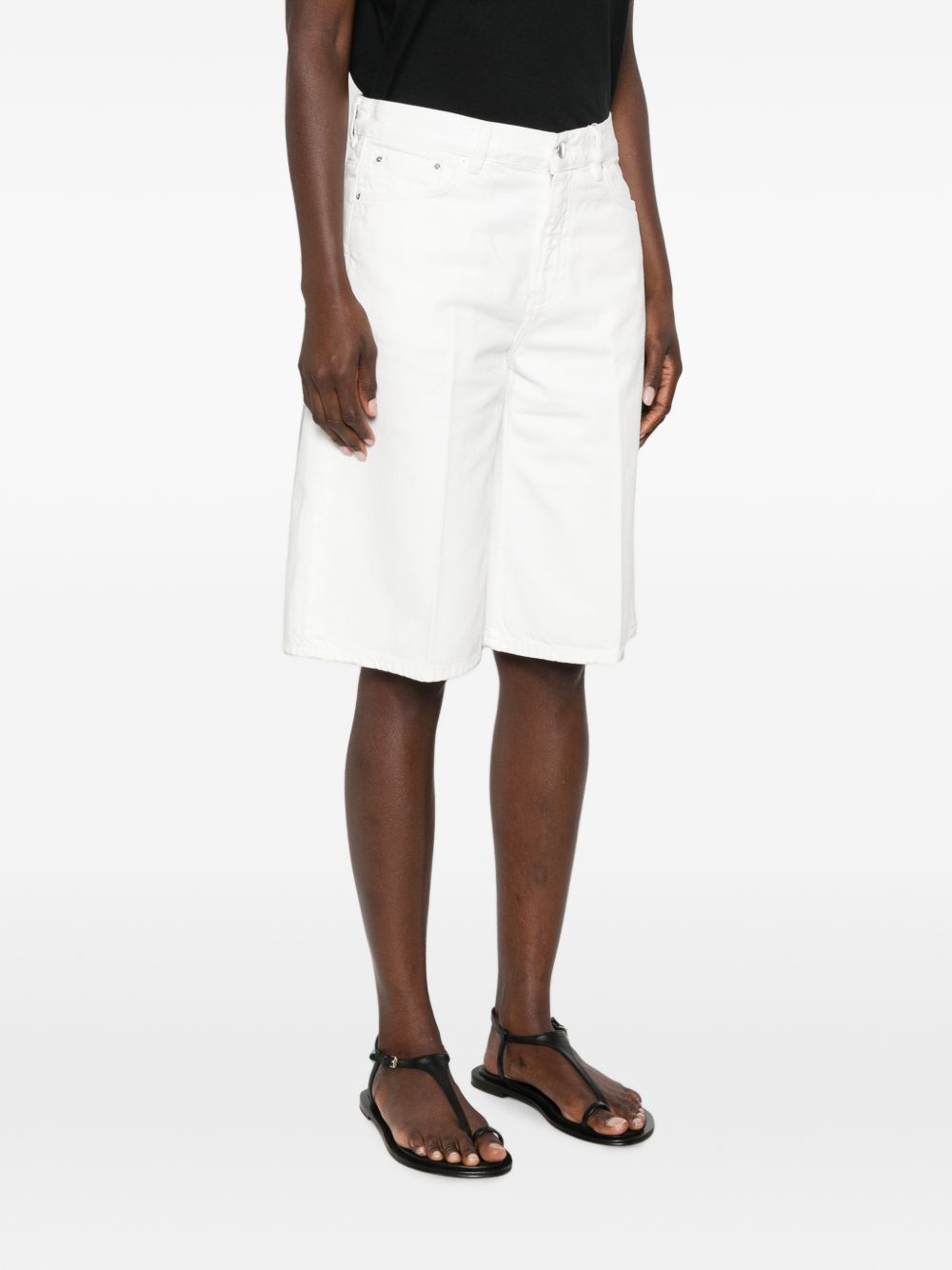 Toteme Women Denim Cotton Bermuda Shorts TOTEME