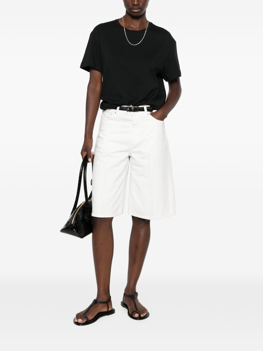 Toteme Women Denim Cotton Bermuda Shorts TOTEME