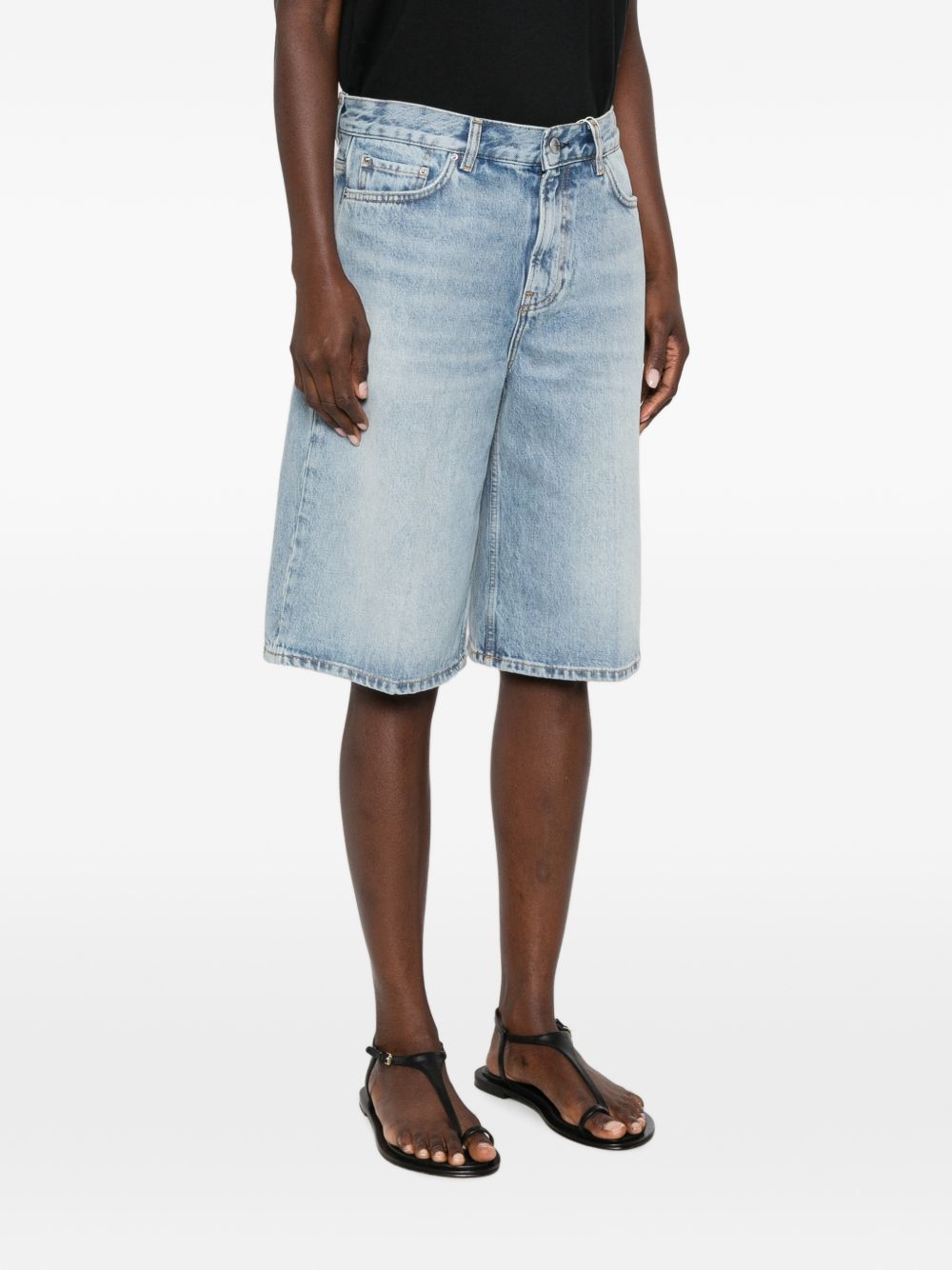 Toteme Women Denim Cotton Bermuda Shorts TOTEME