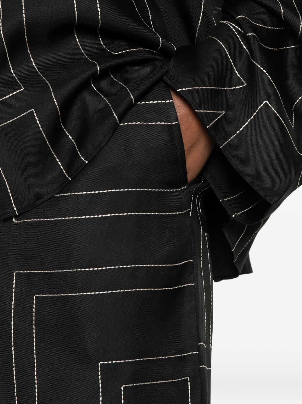 Toteme Women Monogram Silk Pajama Shorts TOTEME
