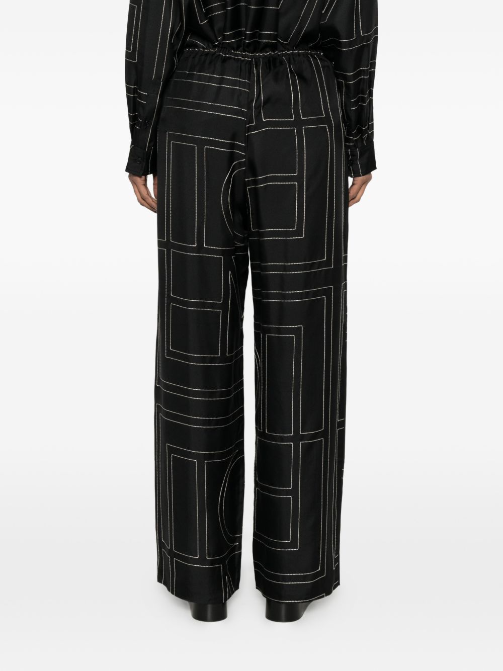 Toteme Women Monogram Silk Pajama Trousers TOTEME