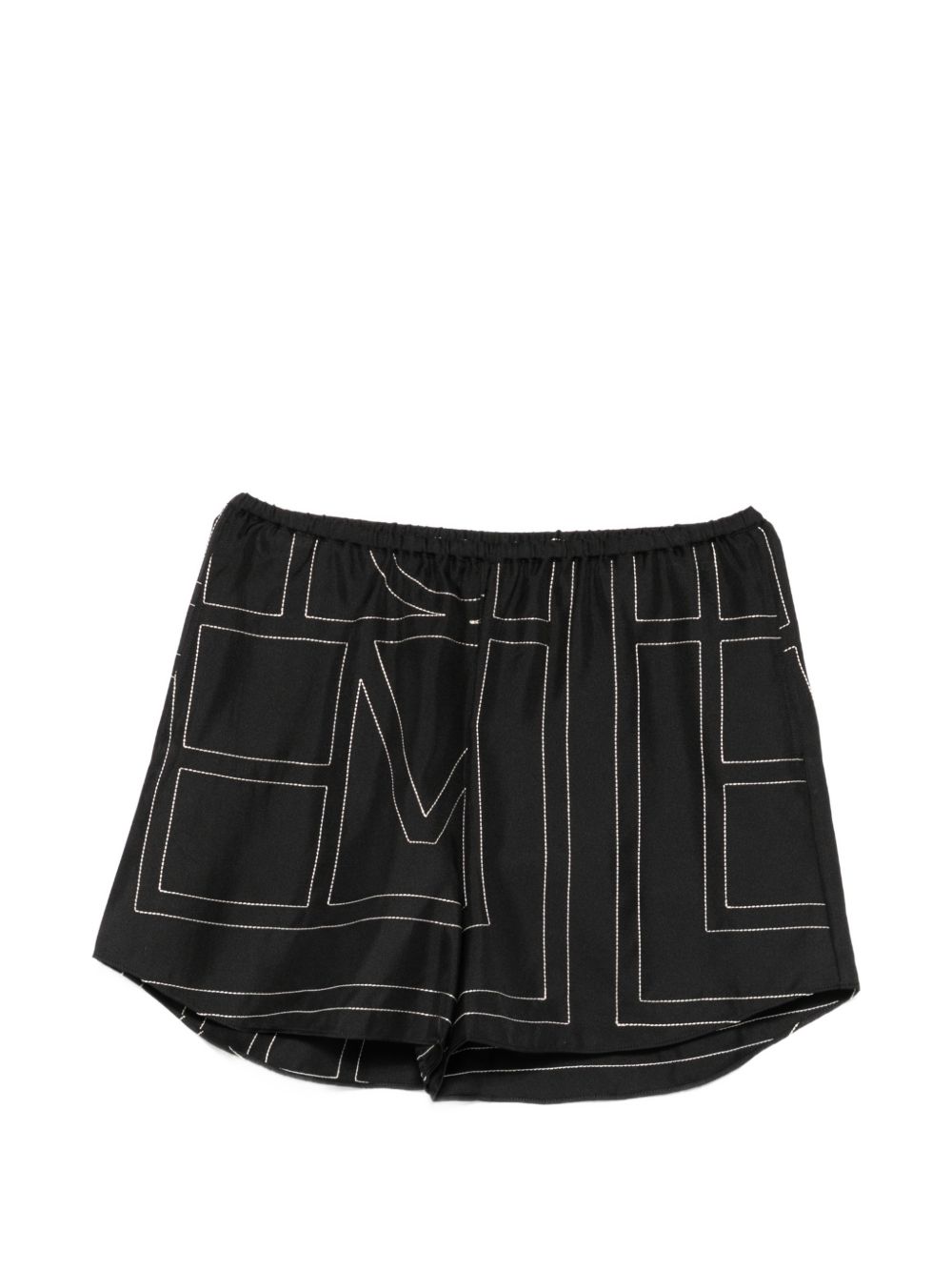 Toteme Women Monogram Silk Pajama Shorts TOTEME